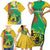 Gabon Independence Day Family Matching Short Sleeve Bodycon Dress and Hawaiian Shirt Gabonaise Flamboyant African Pattern - Wonder Print Shop