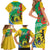 Gabon Independence Day Family Matching Short Sleeve Bodycon Dress and Hawaiian Shirt Gabonaise Flamboyant African Pattern - Wonder Print Shop