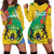 Gabon Independence Day Hoodie Dress Gabonaise Flamboyant African Pattern - Wonder Print Shop