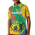 Gabon Independence Day Kid Polo Shirt Gabonaise Flamboyant African Pattern - Wonder Print Shop