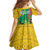 Gabon Independence Day Kid Short Sleeve Dress Gabonaise Flamboyant African Pattern - Wonder Print Shop