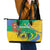 Gabon Independence Day Leather Tote Bag Gabonaise Flamboyant African Pattern - Wonder Print Shop