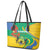 Gabon Independence Day Leather Tote Bag Gabonaise Flamboyant African Pattern - Wonder Print Shop