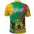 Gabon Independence Day Polo Shirt Gabonaise Flamboyant African Pattern - Wonder Print Shop