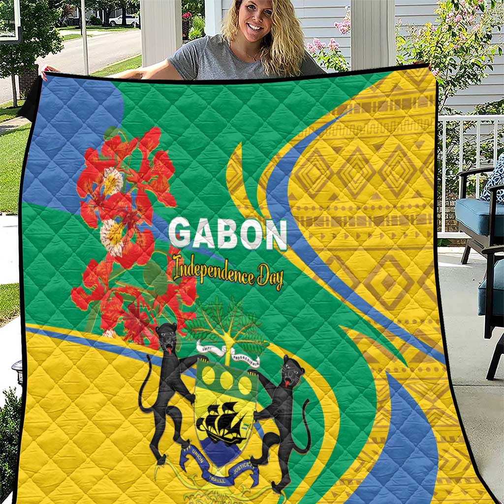 Gabon Independence Day Quilt Gabonaise Flamboyant African Pattern