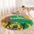 Gabon Independence Day Round Carpet Gabonaise Flamboyant African Pattern