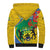 Gabon Independence Day Sherpa Hoodie Gabonaise Flamboyant African Pattern - Wonder Print Shop