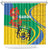 Gabon Independence Day Shower Curtain Gabonaise Flamboyant African Pattern