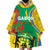 Gabon Independence Day Wearable Blanket Hoodie Gabonaise Flamboyant African Pattern - Wonder Print Shop