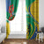 Gabon Independence Day Window Curtain Gabonaise Flamboyant African Pattern