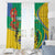 Gabon Independence Day Window Curtain Gabonaise Flamboyant African Pattern