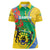 Gabon Independence Day Women Polo Shirt Gabonaise Flamboyant African Pattern - Wonder Print Shop