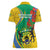 Gabon Independence Day Women Polo Shirt Gabonaise Flamboyant African Pattern - Wonder Print Shop