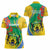 Gabon Independence Day Women Polo Shirt Gabonaise Flamboyant African Pattern - Wonder Print Shop