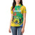 Gabon Independence Day Women Polo Shirt Gabonaise Flamboyant African Pattern - Wonder Print Shop