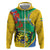 Gabon Independence Day Zip Hoodie Gabonaise Flamboyant African Pattern - Wonder Print Shop