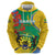 Gabon Independence Day Zip Hoodie Gabonaise Flamboyant African Pattern - Wonder Print Shop