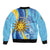 Uruguay Independence Day Bomber Jacket Sol de Mayo Erythrina Crista Galli - Wonder Print Shop