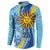 Uruguay Independence Day Button Sweatshirt Sol de Mayo Erythrina Crista Galli - Wonder Print Shop