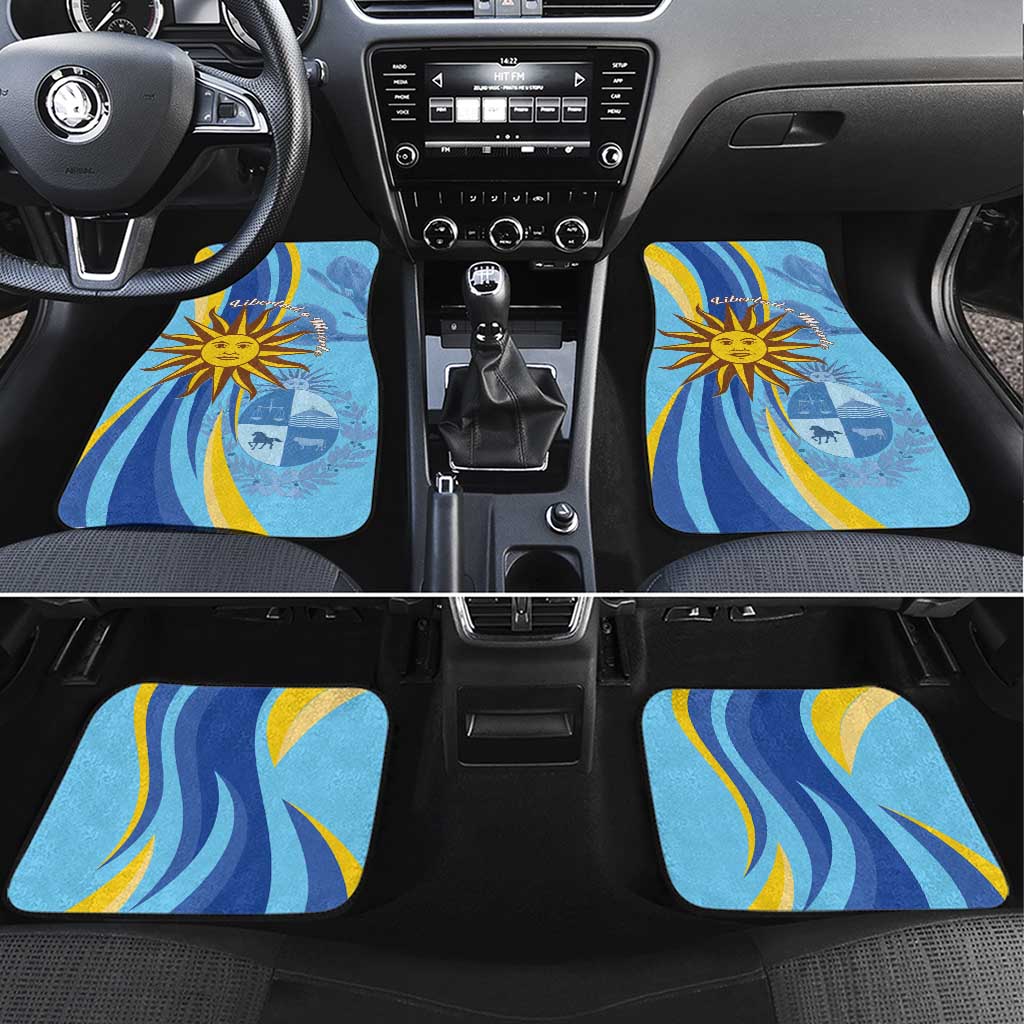 Uruguay Independence Day Car Mats Sol de Mayo Erythrina Crista Galli - Wonder Print Shop