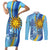 Uruguay Independence Day Couples Matching Short Sleeve Bodycon Dress and Long Sleeve Button Shirt Sol de Mayo Erythrina Crista Galli - Wonder Print Shop