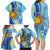 Uruguay Independence Day Family Matching Long Sleeve Bodycon Dress and Hawaiian Shirt Sol de Mayo Erythrina Crista Galli - Wonder Print Shop