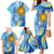 Uruguay Independence Day Family Matching Mermaid Dress and Hawaiian Shirt Sol de Mayo Erythrina Crista Galli - Wonder Print Shop