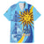 Uruguay Independence Day Family Matching Mermaid Dress and Hawaiian Shirt Sol de Mayo Erythrina Crista Galli - Wonder Print Shop