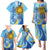 Uruguay Independence Day Family Matching Puletasi and Hawaiian Shirt Sol de Mayo Erythrina Crista Galli - Wonder Print Shop