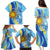 Uruguay Independence Day Family Matching Puletasi and Hawaiian Shirt Sol de Mayo Erythrina Crista Galli - Wonder Print Shop