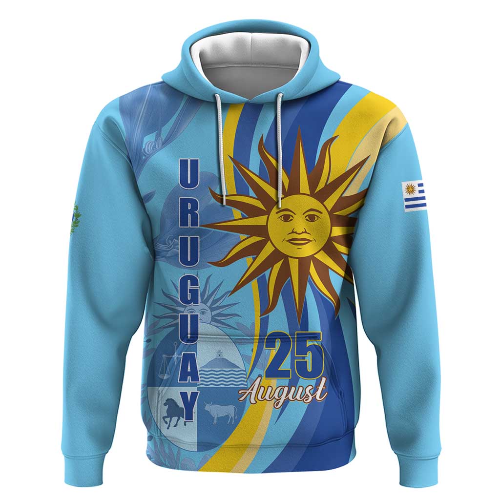 Uruguay Independence Day Hoodie Sol de Mayo Erythrina Crista Galli - Wonder Print Shop