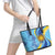 Uruguay Independence Day Leather Tote Bag Sol de Mayo Erythrina Crista Galli - Wonder Print Shop