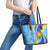 Uruguay Independence Day Leather Tote Bag Sol de Mayo Erythrina Crista Galli - Wonder Print Shop