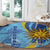 Uruguay Independence Day Round Carpet Sol de Mayo Erythrina Crista Galli