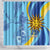 Uruguay Independence Day Shower Curtain Sol de Mayo Erythrina Crista Galli