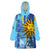 Uruguay Independence Day Wearable Blanket Hoodie Sol de Mayo Erythrina Crista Galli - Wonder Print Shop