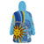 Uruguay Independence Day Wearable Blanket Hoodie Sol de Mayo Erythrina Crista Galli - Wonder Print Shop