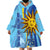 Uruguay Independence Day Wearable Blanket Hoodie Sol de Mayo Erythrina Crista Galli - Wonder Print Shop