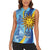 Uruguay Independence Day Women Sleeveless Polo Shirt Sol de Mayo Erythrina Crista Galli - Wonder Print Shop