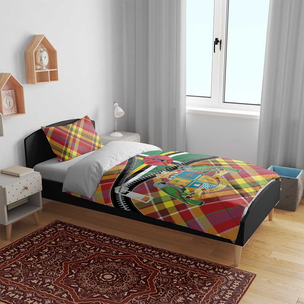 Dominica Creole Day Bedding Set Madras Pattern Zipper Stylized - Wonder Print Shop