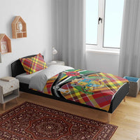 Dominica Creole Day Bedding Set Madras Pattern Zipper Stylized - Wonder Print Shop