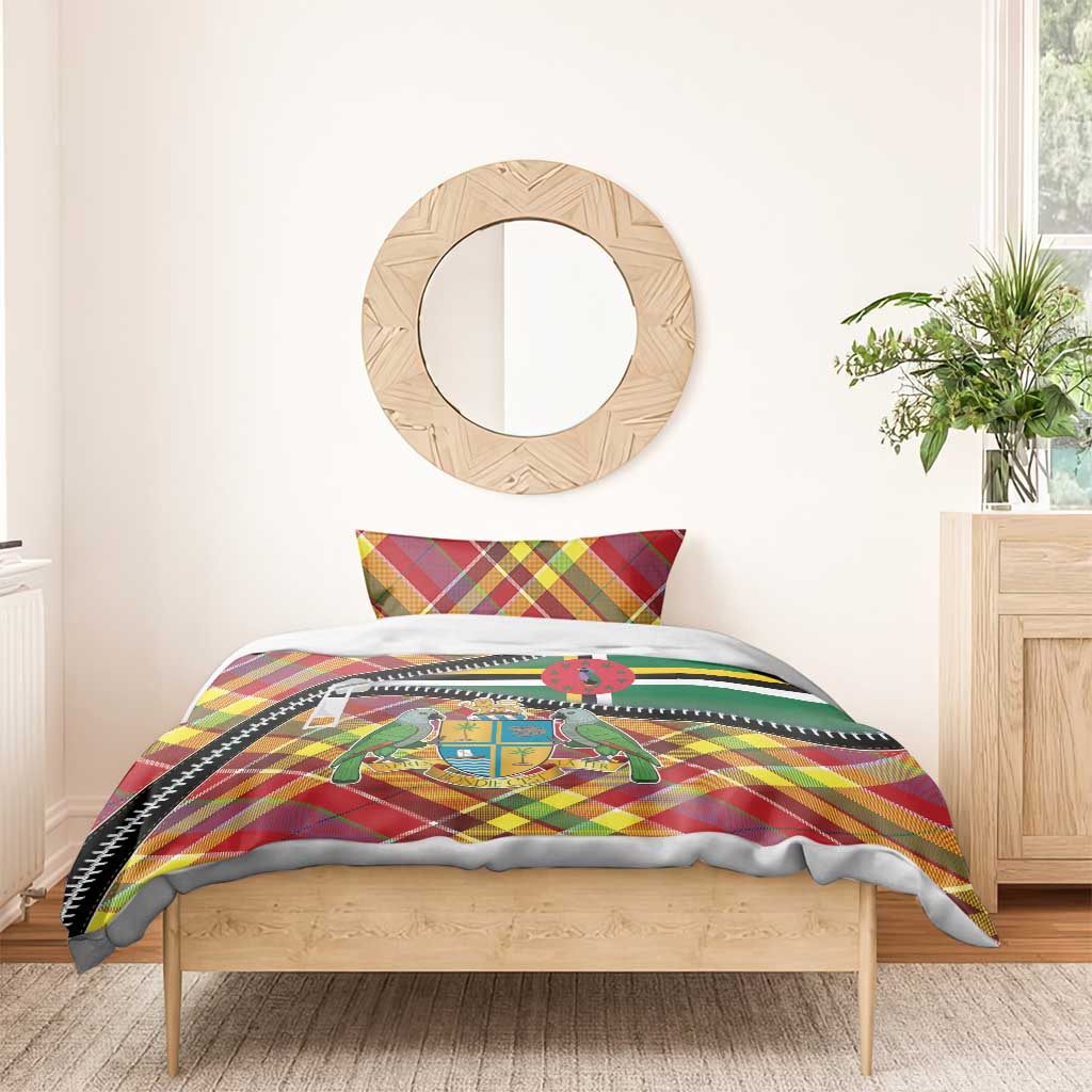 Dominica Creole Day Bedding Set Madras Pattern Zipper Stylized - Wonder Print Shop