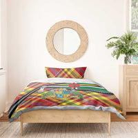 Dominica Creole Day Bedding Set Madras Pattern Zipper Stylized - Wonder Print Shop