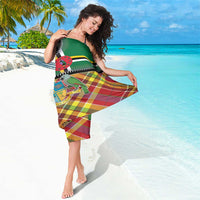 Dominica Creole Day Sarong Madras Pattern Zipper Stylized - Wonder Print Shop
