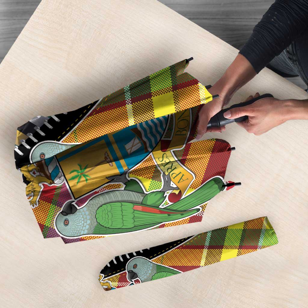 Dominica Creole Day Umbrella Madras Pattern Zipper Stylized - Wonder Print Shop