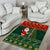 Custom South Africa Christmas Area Rug Geseende Kersfees Santa Claus African Pattern - Wonder Print Shop