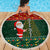 Custom South Africa Christmas Beach Blanket Geseende Kersfees Santa Claus African Pattern - Wonder Print Shop