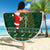 Custom South Africa Christmas Beach Blanket Geseende Kersfees Santa Claus African Pattern - Wonder Print Shop