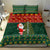 Custom South Africa Christmas Bedding Set Geseende Kersfees Santa Claus African Pattern - Wonder Print Shop