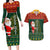 Custom South Africa Christmas Couples Matching Long Sleeve Bodycon Dress and Hawaiian Shirt Geseende Kersfees Santa Claus African Pattern - Wonder Print Shop